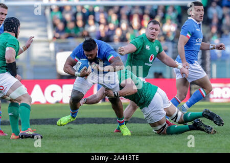 Jimmy tuivaiti durante il Guinness Sei Nazioni 2019 - Italia vs Irlanda , Italia, 24 Feb 2019, Rugby Rugby italiano Team nazionali Foto Stock