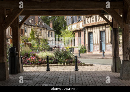 Lyons-La-Foret, Vexin, Haute Normandie, Normandia, Eurecobbles Foto Stock