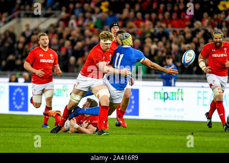 Angelo esposito durante la Guinness Sei Nazioni di Rugby 2019 - Italia vs Galles, Roma, Italia, 09 Feb 2019, Rugby Rugby italiano Team nazionali Foto Stock