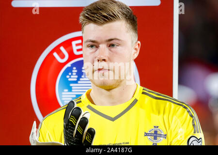 Rotterdam, Paesi Bassi. 10 ottobre, 2019. ROTTERDAM, Paesi Bassi - Irlanda del Nord, la partita di qualificazione al Campionato Europeo, stagione 2019-2020, 10-10-2019, stadio De Kuip, Irlanda del Nord il portiere Bailey Peacock-Farrell Credito: Pro scatti/Alamy Live News Foto Stock