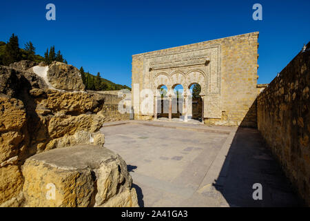 Casa Yafar, Sito Patrimonio Mondiale dell'UNESCO, Medina Azahara. Sito archeologico Madinat al-Zahra. Cordoba. Southern Andalusia, Spagna. Europa Foto Stock