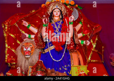 Dea Durga idolo,Sijhora, Madhya Pradesh, India Foto Stock