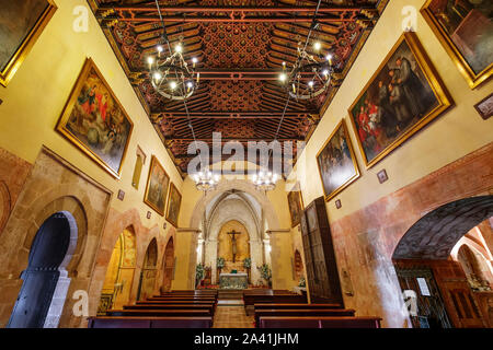 Il convento francescano di Santa Maria de la Rábida, Conventuali tempio gotico di stile mudéjar. Palos de la Frontera. La provincia di Huelva. Southern Andalusia Foto Stock