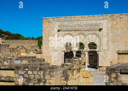 Casa Yafar, Sito Patrimonio Mondiale dell'UNESCO, Medina Azahara. Sito archeologico Madinat al-Zahra. Cordoba. Southern Andalusia, Spagna. Europa Foto Stock