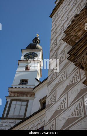 Detail of the Pardubice Castle (Zamek), Pardubice, Czech Republic. Foto Stock
