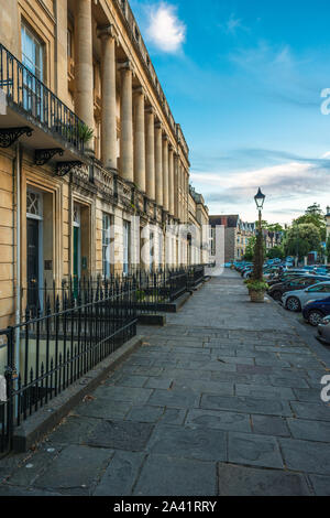 Vyvyan Terrazza in Clifton Village al tramonto, Bristol Avon Regno Unito Foto Stock