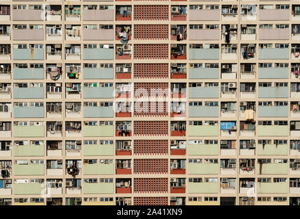 Vecchi caseggiati a Choi Hung, Kowloon, Hong Kong. Foto Stock