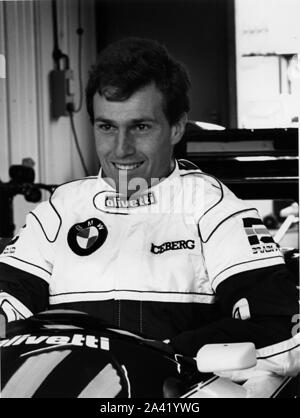 Andrea De Cesaris mentre la guida per Brabham 1987. Foto Stock