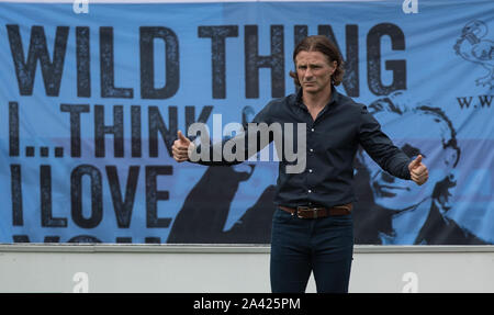 High Wycombe, Regno Unito. 03 Ago, 2019. GARETH AINSWORTH manager di Wycombe Wanderers, secondo come riferito essendo collegate con Sunderland & Millwall football club. Credito: prime immagini multimediali/Alamy Live News Foto Stock