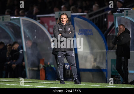 High Wycombe, Regno Unito. 08 ott 2019. GARETH AINSWORTH manager di Wycombe Wanderers, secondo come riferito essendo collegate con Sunderland & Millwall football club. Credito: prime immagini multimediali/Alamy Live News Foto Stock