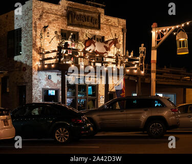 Al di fuori di facchini Saloon nella Città Vecchia di Scottsdale, Arizona. Foto Stock