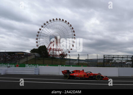 Il circuito di Suzuka, Suzuka City, Giappone. Undicesimo oct, 2019. Formula Uno giapponese Grand Prix, giorno di pratica; la Scuderia Ferrari, Sebastian Vettel - Editoriale usare carte di credito: Azione Plus sport/Alamy Live News Foto Stock
