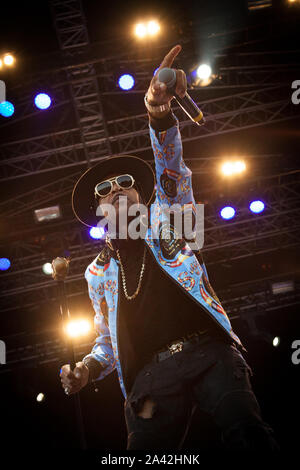 Trondheim, Norvegia. 18th, Agosto 2017. La American rap il gruppo Sugarhill Gang esegue un concerto dal vivo durante il norvegese music festival Pstereo 2017 di Trondheim. (Photo credit: Gonzales foto - Tor Atle Kleven). Foto Stock