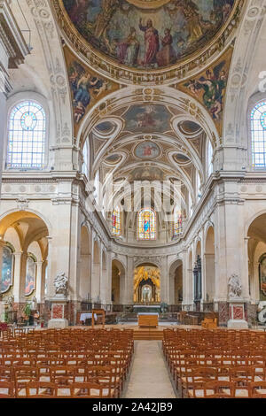 Interno della chiesa di Saint Roch a Parigi, Francia Foto Stock