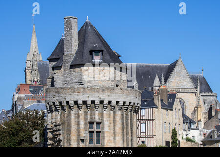 Xv secolo Tour du Connetable nella città di Vannes, Morbihan, in Bretagna, Francia Foto Stock