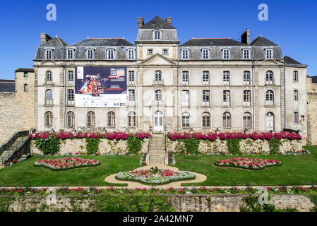 Il Château de l'Hermine, 1785 Castello e giardino nella città di Vannes, Morbihan, in Bretagna, Francia Foto Stock