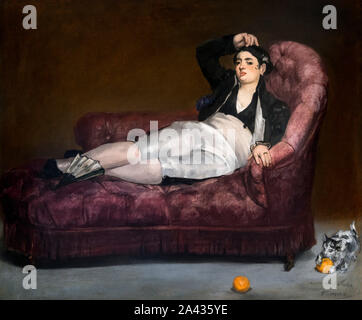 Reclining giovane donna in costume spagnolo da Edouard Manet (1832-1883), olio su tela, 1862/3 Foto Stock