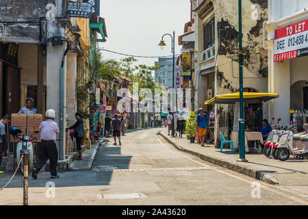 Una vista tipica di George Town Malaysia Foto Stock