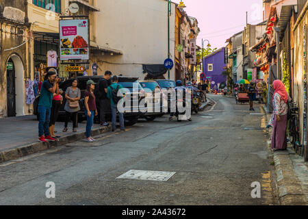 Una vista tipica di George Town Malaysia Foto Stock