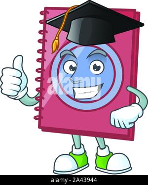Rosso di graduazione a libro chiuso per l'istruzione oggetto. Illustrazione Vettoriale