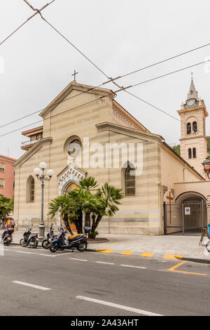 Una tipica vista in Ventimiglia Foto Stock