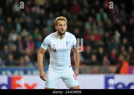 Praga, Repubblica Ceca. Undicesimo oct, 2019. HARRY KANE capitano dell'Inghilterra durante UEFA EURO 2020 qualifier partita di calcio tra Repubblica Ceca e Inghilterra a Sinobo Stadium di Praga, il 11 ottobre 2019. Credito: Slavek Ruta/ZUMA filo/Alamy Live News Foto Stock