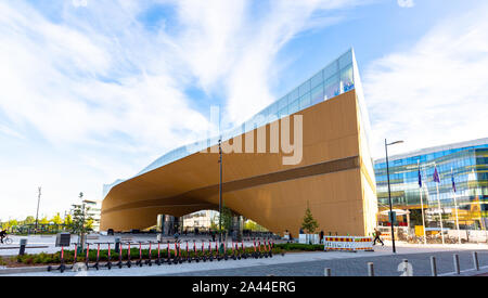 Biblioteca di Oodi. Oodi è la nuova Biblioteca Centrale di Helsinki. Finlandia Foto Stock