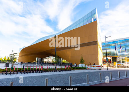 Biblioteca di Oodi. Oodi è la nuova Biblioteca Centrale di Helsinki. Finlandia Foto Stock