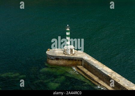 Faro in Pasaia, Donostia San Sebastian, Spagna Foto Stock