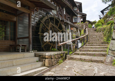 Magome, Giappone - 5 Settembre 2016: Sreets di Magome storica città postale in Kiso Valley Foto Stock