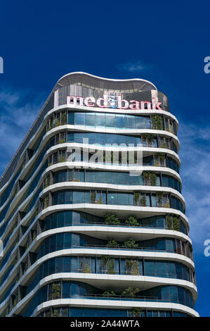 Melbourne, Australia - 7 Dicembre 2016: Medibank edificio in Docklands. Medibank Private Limited è un nazionale di sanità privata assicuratore e Austral Foto Stock