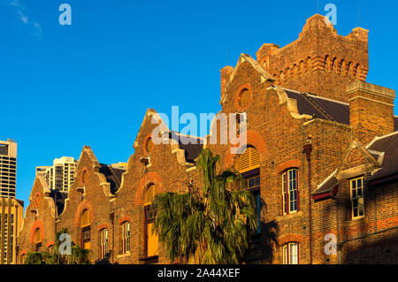 Sydney, Australia - Lug 23, 2016: Australasian Steam Navigation Co. esterno dell'edificio. Si tratta di magazzino nel sobborgo di rocce in Federazione un anglo-olandese Foto Stock