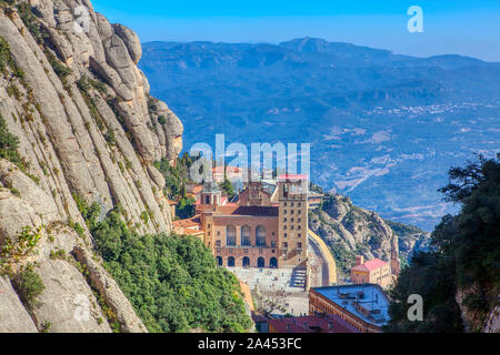 Santa Maria de Montserrat Abbey in Catalunya Foto Stock