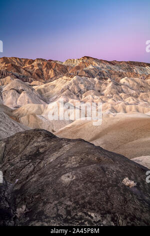 Badlands, venti Team Mule Canyon, il Parco Nazionale della Valle della Morte, California USA Foto Stock