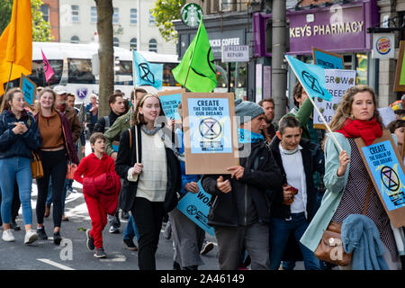 Estinzione settimana di ribellione di protesta. Dublino, Irlanda. Foto Stock