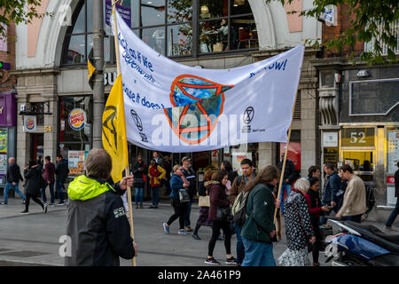 Estinzione settimana di ribellione di protesta. Dublino, Irlanda. Foto Stock