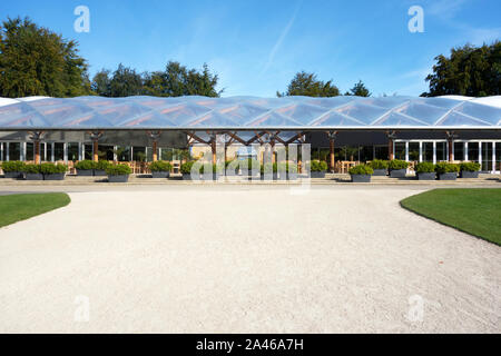 Il Pavillion Cucina e ristorante / bar in giardino a Alnwick Northumberland REGNO UNITO Foto Stock
