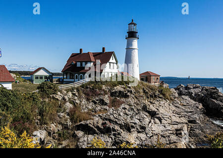 Portland Head Lighthouse Foto Stock