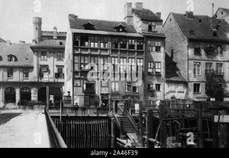 Fischerbrücke, Berlino 1880. Foto Stock