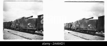 Fleury sur Aire. Treno blindé. Canon de 164,7 - Fonds Berthelé - 49FI679. Foto Stock