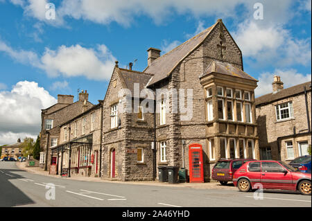 Edifici storici del villaggio di Middleham. Yorkshire Dales, North Yorkshire, Inghilterra Foto Stock