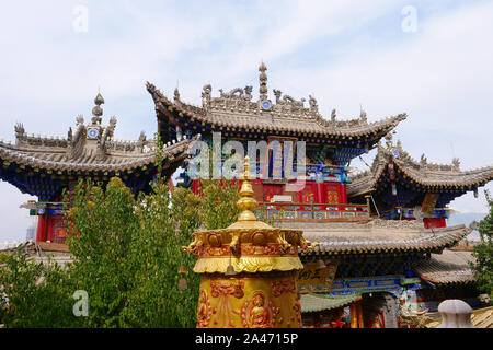 Monastero di Kumbum, Ta'er un tempio del buddismo tibetano monastero nella contea di Huangzhong, Xining Qinghai in Cina. Foto Stock