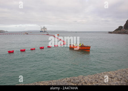 Sottomarino cavo elettrico Lavori preparatori Foto Stock