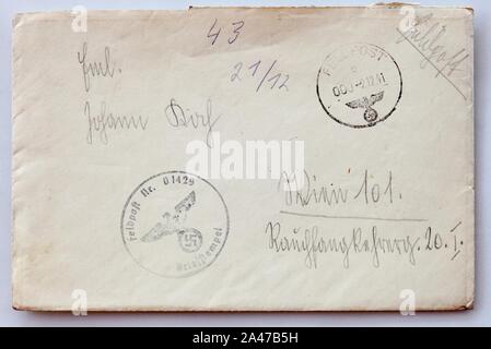 Feldpost von Hans 1941-12-01 1. Foto Stock