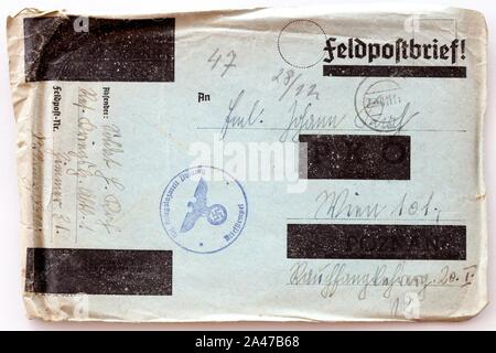 Feldpost von Hans 1941-12-24 1. Foto Stock