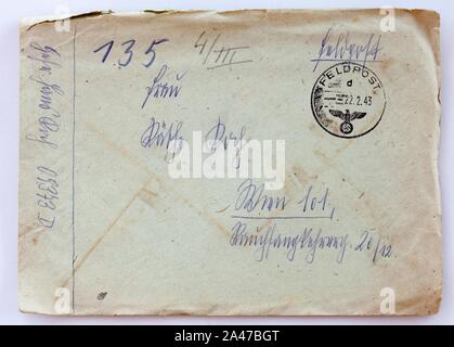 Feldpost von Hans 1943-02-21 1. Foto Stock