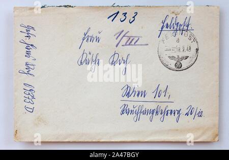 Feldpost von Hans 1943-02-17 1. Foto Stock