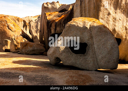 Chiudere l immagine di Remarkable Rocks, Kangaroo Island, Parco Nazionale di Flinders Chase, Sud Australia Foto Stock