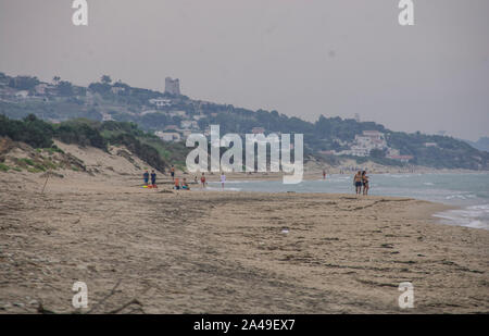 Spiaggia siciliana con storm #4 Foto Stock