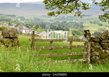 La bella città di Alston Cumbria Regno Unito. Come si vede dal nord Lonnen. Foto Stock